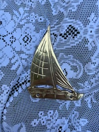 Image 2 of Brass sailboat with hooks