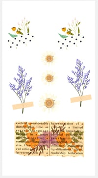 Floral Bits & Paper Snips Sticker sheet