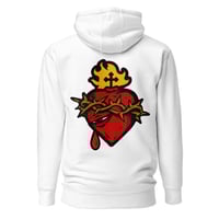 Image 1 of NVRFVR sacred heart Hoodie