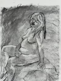 Image 2 of Life drawing study in charcoal, studio sale