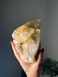 Image 3 of XL SELF STANDING DOUBLE CALCITE POINT -MOROCCO- A