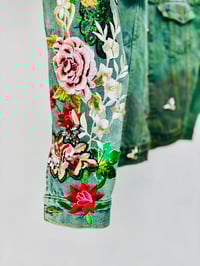 Image 5 of Flower Patchwork Denim Jacket