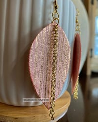 Image 3 of Pink w/ Gold Chains Earrings (Limited Availability)