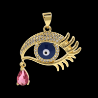Image 2 of Teardrop Evil Eye Necklace