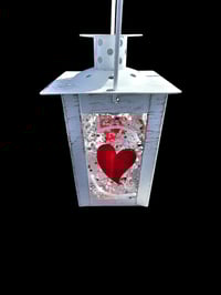 Image 1 of Mini Fused Glass & Metal Lantern – 3" Tall x 3" Wide