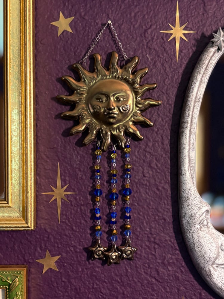 Image of Beaded Sun Wall Hanging #5