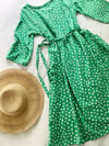 Ready Made Green Spotty Paige Dress with Free Postage