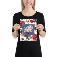 Image 3 of Bloom Bravely Roses and Blue Jean Pocket Motivational Print