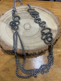 Image 1 of Rustic Silver long necklace 