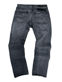 Image 1 of BLACK LEATHER FLAG GREY LEVIS