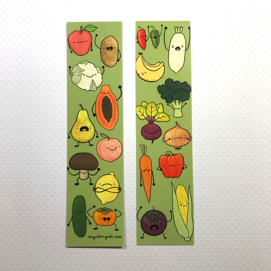 Image of vegetable friends bookmarks