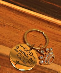 Gold Faith Keychain