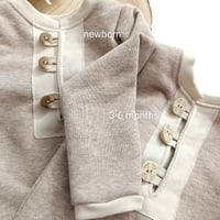 Image 2 of Photoshooting boys romper Fabio | newborn | 3-6 months | dark beige