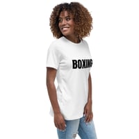 Image 2 of Women's "Boxing"(black logo) Relaxed T-Shirt