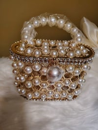 Image 2 of GOLD AND PEARL HANDBAG