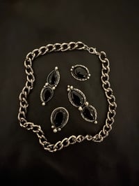 Image 4 of Ring oder Kette aus Sterlingsilber mit schwarzem Onyx 