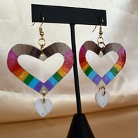 Image 3 of Parfleche Hearts (brown)