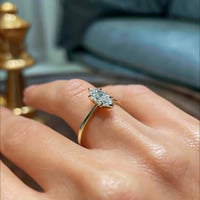 Image 4 of TFGLBU Glassic D Vvs1 Marquise Cut Moissanite Ring for Woman Shine Diamond Wedding Proposal Band S92