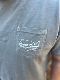 Image 2 of Slow No Wake Pocket Tee Grey 