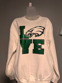 White Philly love eagles sweatshirt