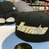 Image 2 of New Era 59Fifty Black Faded Blue Dome