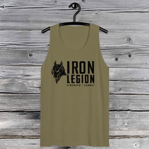 Image of Men’s Premium Tank Top - Iron Legion Strength + Combat