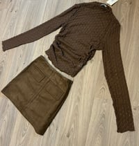 Image 3 of Gathered lace top - 3 colours 