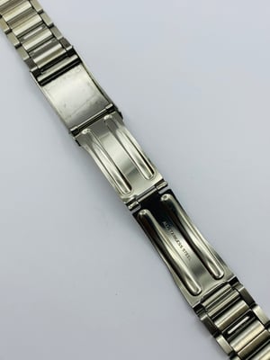 Image of vintage roamer rockshell gents stainless steel watch strap,band,bracelet n.o.s,new.1970's.(RMR-02)