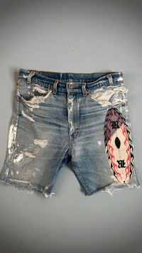 Image 1 of Laguna Beach Reworked Denim Shorts 
