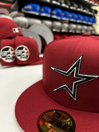 Image 2 of New Era 5950 Brick Red - Black Triple Tone Star