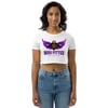 BOSSFITTED Purple and Gold Organic Crop Top