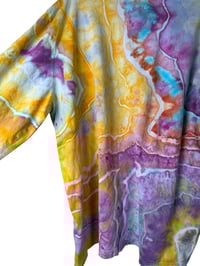 Image 9 of XL Unisex Adult Soft Long Sleeve Tee in Bright Geode Ice Dye