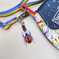 Image 4 of Jewel Tone Beetle Purse Charm