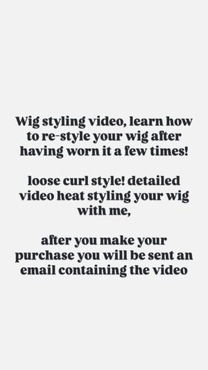Image of wig restyling video