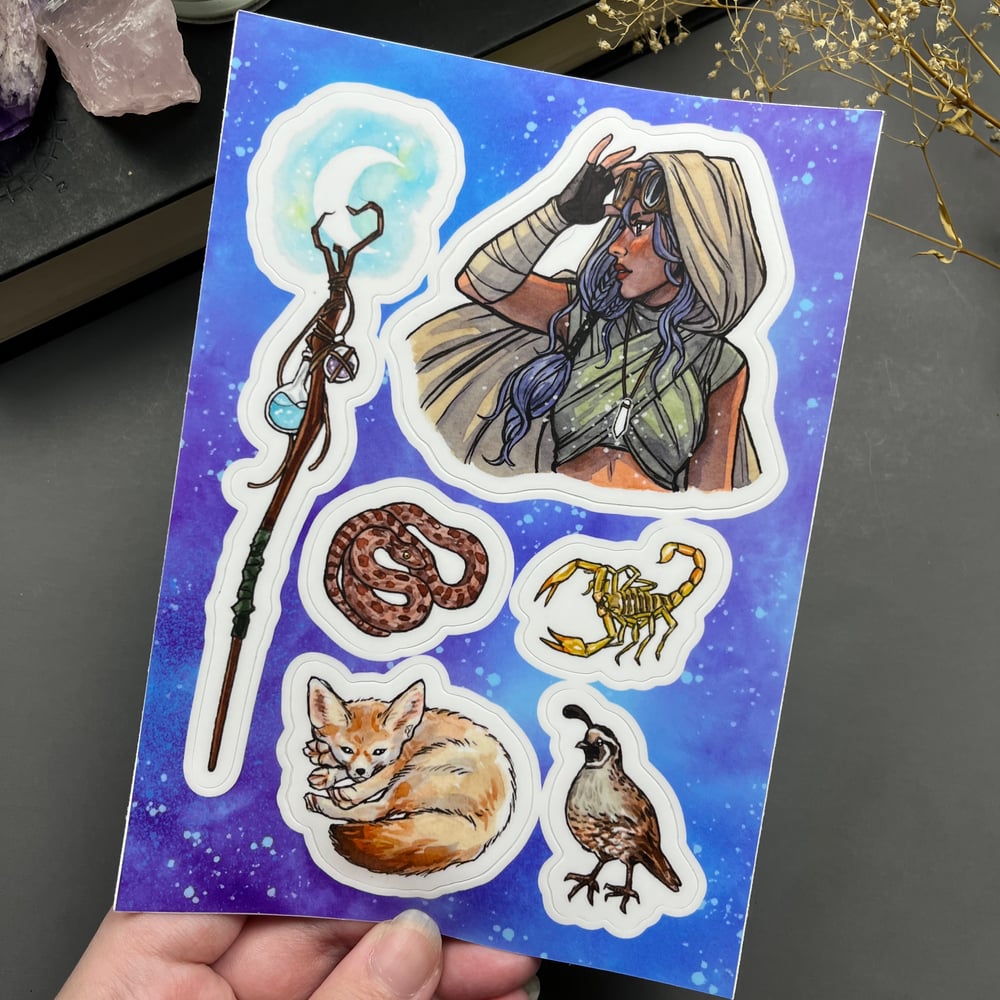 Desert Mage Witch Sticker Sheet