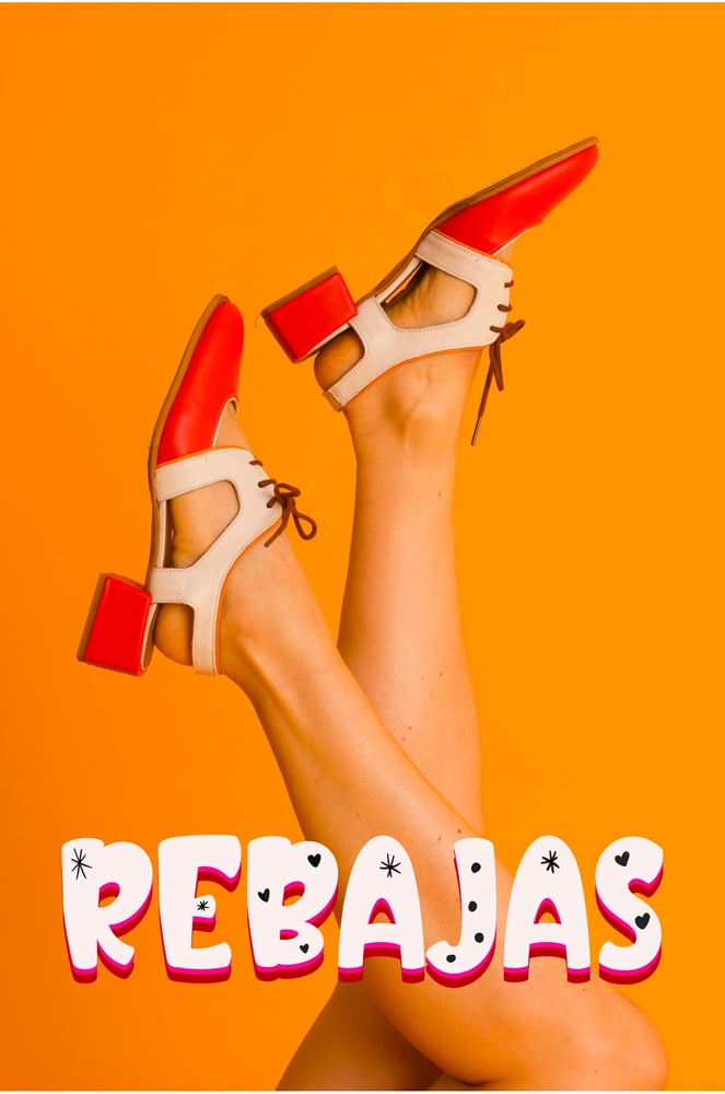 Image of REBAJAS-SALES -50% Zapato cordones Beige y Naranja