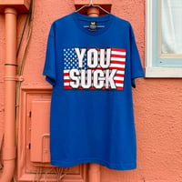 Image 4 of 2003 WWE KURT ANGLE 🥇 “YOU SUCK” TWO WORDS FOR OUR ENEMIES SHIRT