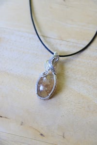 Image 6 of Sterling Silver Titanium Rutilated Quartz Pendant