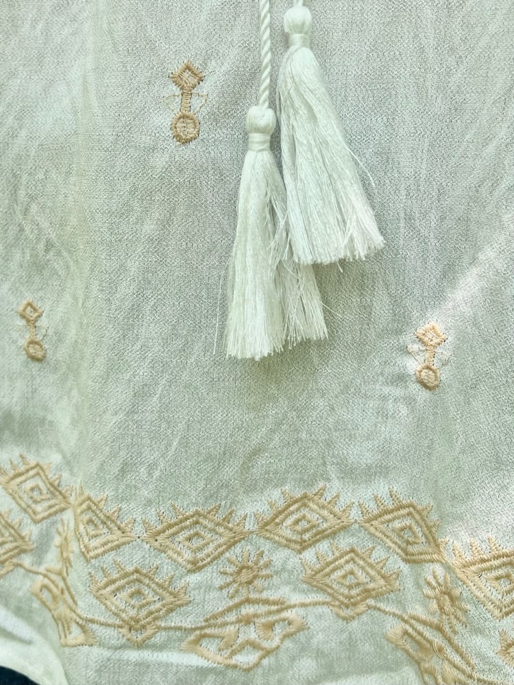 Image of Blouse Bohème "LAURA" Ivoire Brodé T1 - T2 - T3