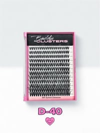 Image 2 of #3-“Hybird Baddie” Polished D-Curl Lash Clusters (D-40) | Baddie Clusters