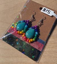 Image 2 of Silver Rainbow Tear Earrings