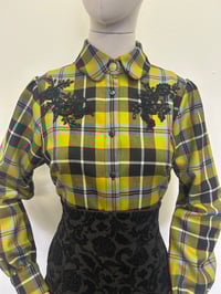 Image 3 of Pure wool beaded tartan mod shirt
