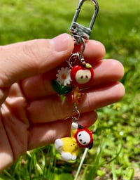 Image 2 of Cute Apple Pochacco Inspired Handmade Polymer Clay Charm