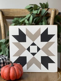 Image 1 of WHEAT HARVEST - Autumn Harvest Collection - 11" Wood Barn Quilt