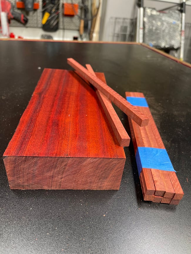 Blood Wood Chopstick Blanks - Sets Of 8