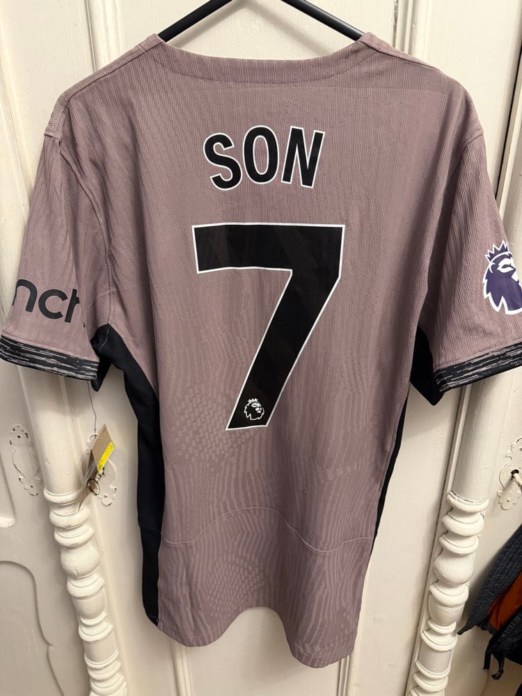 Image of NEW Tottenham Hotspur “SON 7” Match Issued 2023/24 Third Shirt + patches