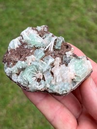 Image 1 of Green Apophyllite, Scolecite & Chalcedony Specimen | India #3039