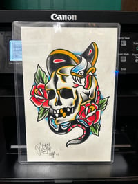 Skull and cobra