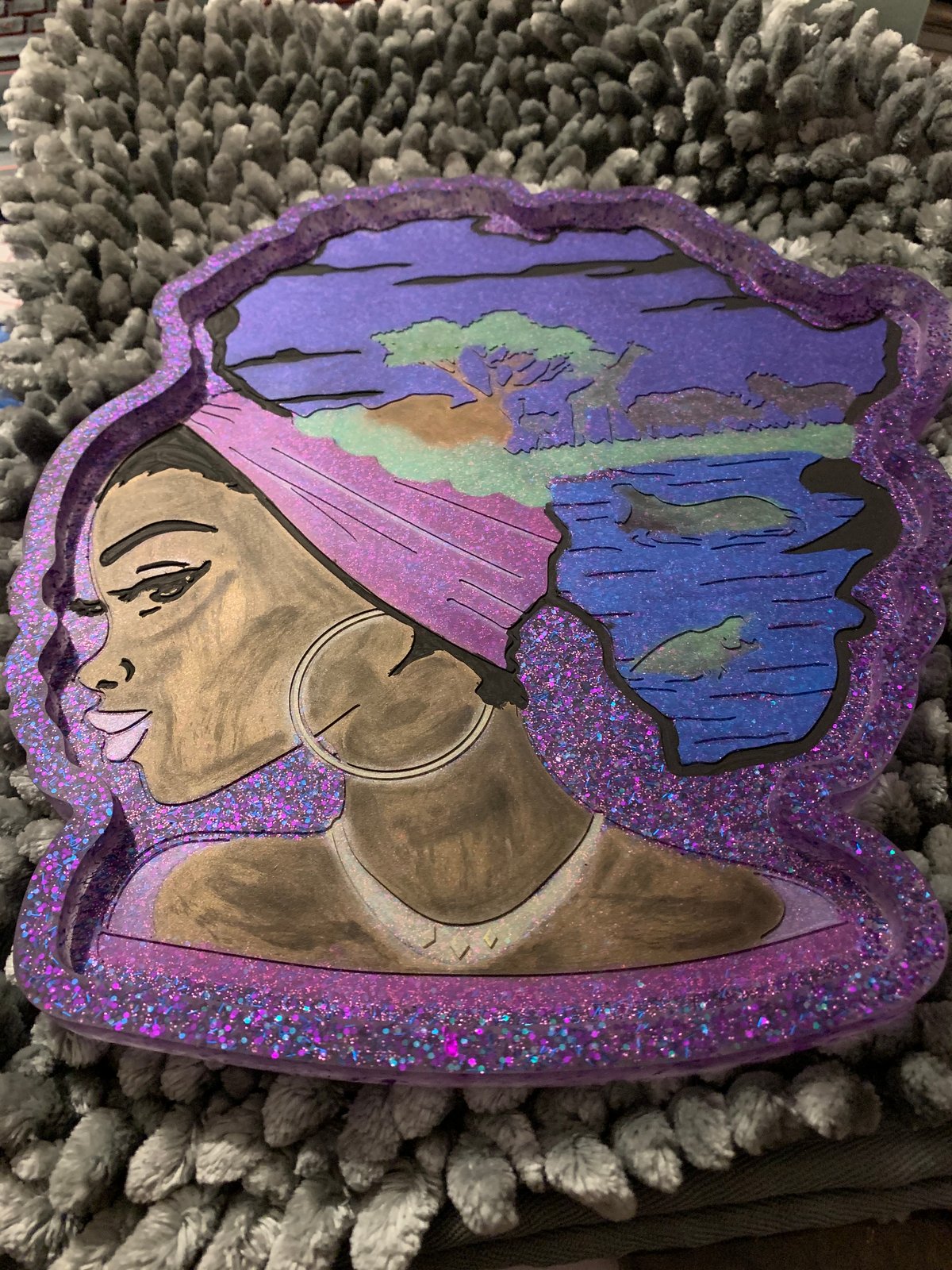 Image of African Lady Tray