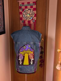 Image 3 of Sequin oversized denim vests